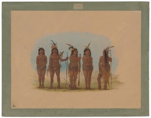Cinco Indios Caribe de George Catlin
