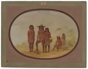 Cinco indios mayas de George Catlin