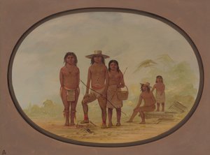 Cinco indios mayas de George Catlin