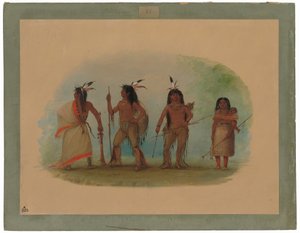 Cuatro Indios Apache de George Catlin
