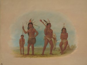 Cuatro indios arawak, 1854-1869 de George Catlin