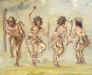 Cuatro bailarinas, 1843-1844 de George Catlin