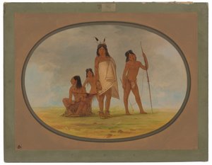 Cuatro Indios Flathead de George Catlin