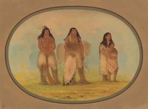 Cuatro indios Kiowa, 1861-1869 de George Catlin