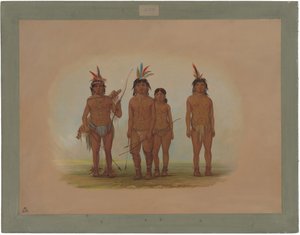Cuatro indios Macouchi de George Catlin