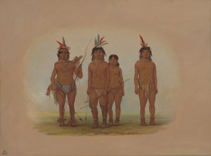 Cuatro Indios Macouchi, 1854-1869 de George Catlin