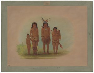 Cuatro Indios Sepibo de George Catlin