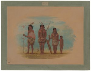 Cuatro indios Xingu de George Catlin