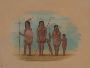 Cuatro indios Xingu, 1854-1869 de George Catlin