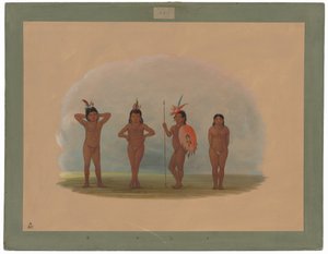 Cuatro niños zurumati de George Catlin