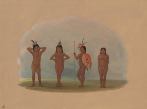 Cuatro niños Zurumati, 1854-1869 de George Catlin