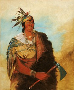 Go-to-ków-páh-ah, Se mantiene por sí mismo, un distinguido valiente de George Catlin