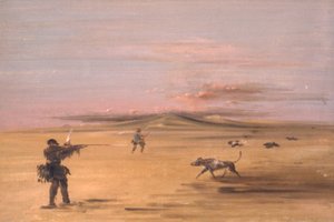 Caza de urogallos en las praderas de Missouri de George Catlin