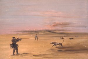 Caza de urogallos en las praderas de Missouri, 1837-1839 de George Catlin
