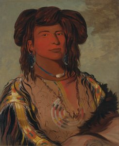 Ha-wón-je-tah, Un Cuerno, Jefe de la Tribu Miniconjou de George Catlin