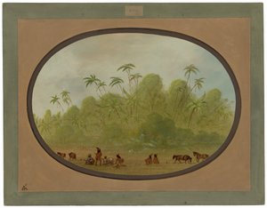 Parada para hacer un boceto de George Catlin