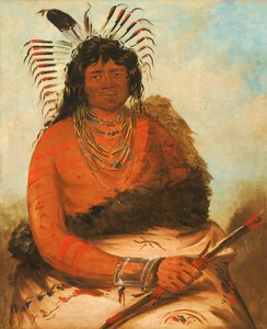 Háh-nee, El Castor, un guerrero de George Catlin