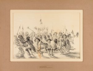 Danza india del cuero cabelludo--no. 31 de George Catlin