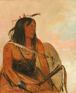 Ish-a-ró-yeh, El que lleva un lobo, un valiente distinguido de George Catlin