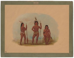 Jefe Klahoquaht, su esposa y su hijo de George Catlin