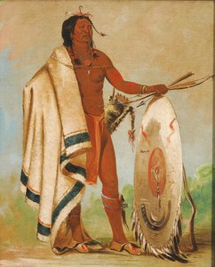Kotz-a-tó-ah, Escudo Ahumado, un guerrero distinguido de George Catlin