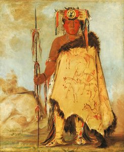 La-wée-re-coo-re-shaw-wee, Jefe de Guerra, un Pawnee Republicano, 1832 de George Catlin