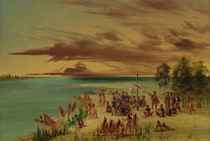 La Salle reclamando Luisiana para Francia de George Catlin