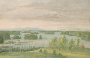Lac du Cygne (Lago de los Cisnes), cerca del Coteau des Prairies de George Catlin
