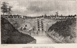 Lockport desde Prospect Hill de George Catlin
