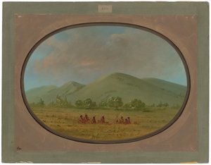 Acantilados de Nishnabotana, Alto Missouri de George Catlin