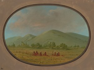 Acantilados de Nishnabotana, Alto Missouri de George Catlin