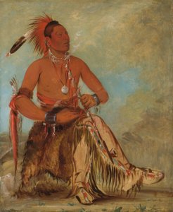 Nóm-ba-mon-nee, Caminante Doble, un Valiente de George Catlin
