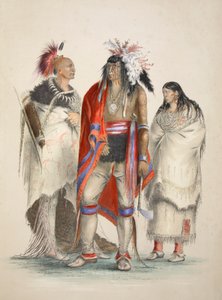 Indios de América del Norte, pub. 1845 litografía en color de George Catlin