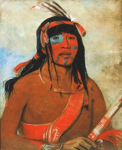 O-tá-wah, el Ottaway, un guerrero, 1835 de George Catlin