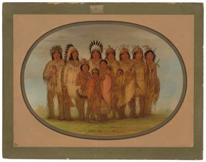 Indios Ojibbeway en París de George Catlin