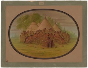 Danza de la pipa - Assinneboine de George Catlin