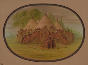 Danza de la Pipa - Assinneboine de George Catlin