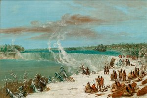 Portage alrededor de las cataratas del Niágara en Table Rock, 1847-1848 de George Catlin