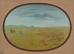 Aldea de Perros de la Pradera, 1861-1869 de George Catlin
