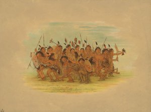 Danza del cuero cabelludo - Sioux, 1861 de George Catlin