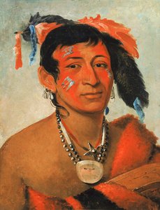 Sha-wá-no, el Sur, un destacado guerrero de George Catlin