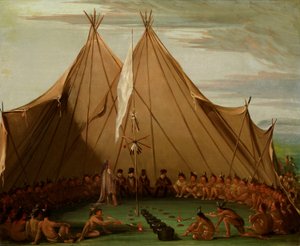 Sioux Dog Feast de George Catlin