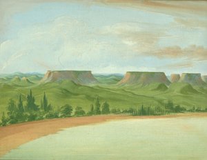 Colinas cuadradas, 1200 millas arriba de St. Louis, 1832 de George Catlin