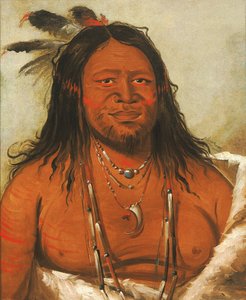 Ta-wáh-que-nah, Montaña de Rocas, Segundo Jefe de la Tribu de George Catlin