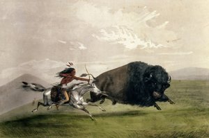 La caza del búfalo "Seleccionando" de George Catlin