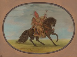 El zorro corriendo en un buen caballo - Saukie, 1861-1869 de George Catlin