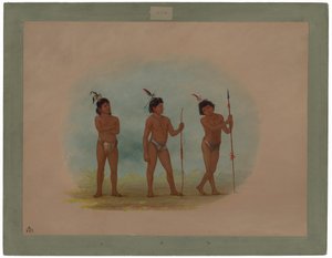 Tres niños Auca de George Catlin