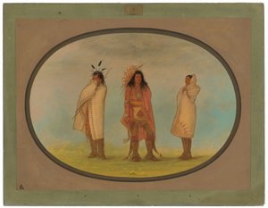 Tres indios iroqueses de George Catlin