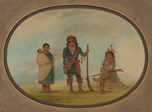 Tres indios Micmac de George Catlin