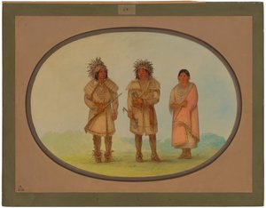 Tres indios Peoria de George Catlin